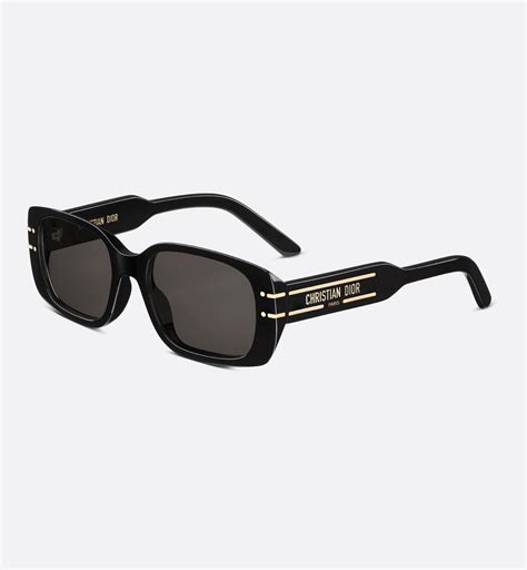 DiorSignature S12I Black Rectangular Sunglasses 